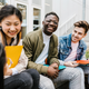 Students on campus